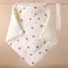 Manta Receptora para Recém-Nascido Swaddle Algodão Puro Roupas de Swaddle Outono/Inverno Espessadas Suprimentos para Bebê Sala de Parto Swaddle Anti-Susto