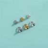 Prata Esterlina S925 Acessórios de Acabamento com Furo Duplo Pulseira de Pérolas de Cristal Miçangas Artesanais DIY Fivela de Fecho de Colar Capa Adesiva Perfurada