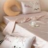 Estampado de Dibujos Animados Tipo A Verano Fresco de Tencel para Niños Juego de Cuatro Piezas Colcha Fresca de Aire Acondicionado para Bebé Sábanas Fundas de Almohada Lavable a Máquina