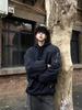 Jaqueta de Lona Jeans Lavada Vintage Masculina Primavera e Outono Americana Bomber Bomber Bomber Jacket Curta Desconstruída Roupa de Baseball para Homem