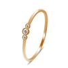 D054 Europeo y Americano deseo más vendido temperamento simple incrustación tres diamantes cobre circonita anillo de unión joyería directa de fábrica
