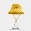 Chapéu de Pescador Jacquemus de Algodão Puro Lavado para Mulheres e Homens, Chapéu Bucket de Sol de Aba Larga para Uso Externo no Verão