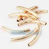 Accesorios para joyería DIY cobre puro bañado en oro de 14K oro claro tubo recto en codo tienda de oro cuerda tejida a mano