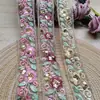 Accesorios de Malla Bordados con Lentejuelas Multicolor Banda para el Cabello Decoración de Cinturón Hechos a Mano Color Dai Ropa Accesorios de Encaje