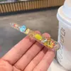 Pinza de Pato Amarillo Limón de Cristal Pinza de Un Carácter Pinza para Cabello Roto Pinza de Uso Rudo Pinza Sensación Pinza Lateral Pinza para el Cabello Accesorios para el Cabello de Mujer