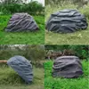 Tapa de Registro Exterior Escultura de Piedra Imitación Piedra Hueca Fibra de Vidrio Tapa de Registro para Paisajismo Caja Eléctrica Tapa de Hidrante Decoración
