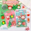 Goma de borrar creativa de Navidad de dibujos animados Regalo de Navidad para jardín de infantes Materiales de papelería de ensamblaje educativo Goma de borrar al por mayor
