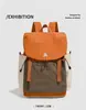 Mochila Nueva Elegante de Alta Apariencia Estilo Bosque Ins Colores Frescos Bloque de Color para Mujeres, Mochila Ligera de Gran Capacidad para Viajes