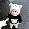 Touca de Bebê Outono Inverno Touca de Pelúcia Quente Espessada Para Recém-Nascidos Touca com Proteção para Orelhas Meninos Meninas Touca de Cobertura para a Cabeça à Prova de Vento