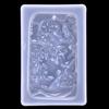 Molde de silicone para pingente de jade espelhado DIY molde de gota de cristal dragão e fênix com fecho de longevidade pingente de jade simulado decoração