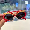 Gafas de Sol Polarizadas Plegables para Niños, Espejo de Juguete, Gafas de Sol Cool de Silicona Flash Motor Armor, Parasol para Perro para Niños