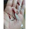 15#-8# anzuelo de hierro con púas anzuelo simple Luya con pluma de color anzuelo con púas de níquel negro anzuelo para pesca marítima anzuelo para agua dulce