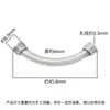 Plata Pura S999 Tubo Curvo 3D Accesorios Pulsera Estilo Chino Retro Colgante Pulsera de Cuerda Hecha a Mano DIY Accesorios de Dijes