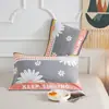 Par de Toallas de Almohada de Gasa de Seis Capas de Algodón Estilo Floral Pastoral para Cuatro Estaciones Universal para el Hogar Cambiante Toalla de Almohada Jacquard Venta al por Mayor