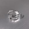 Anillo de serpiente pequeño y fresco con microincrustaciones de circonita para mujer, anillo de dedo con apertura en forma de serpiente, diseño de personalidad de nicho, anillo individual, anillo de moda