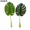 Planta Verde Artificial Nórdica Hoja de Monstera Flor Falsa Planta en Maceta Decorativa Planta Falsa de Bonsái Adorno de Escritorio para Sala de Estar Oficina