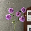 Flor de Loto Artificial de 5 Cabezas para Bodas, Fotografía de Hotel, Accesorios para Arreglos Florales, Flores Falsas para Salones de Banquetes y Decoraciones de Restaurantes, En Stock al por Mayor