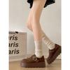 Zapatos Birkenstock Todo Incluido Estilo Reina Marrón Retro Terciopelo para Mujer 2025 Nuevo Otoño e Invierno Abrigo Cálido Zapatos de Algodón Antideslizantes
