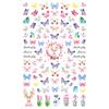 Nuevas pegatinas para uñas transfronterizas con diseño de flores de primavera, mariposas y conejos.