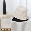 Chapéu Texturizado Estilo Japonês Personalizado para Mulheres, Chapéu Bucket Casual Versátil para Primavera e Verão, Chapéu Cloche de Cor Sólida com Proteção Solar Tendência