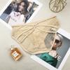 Nuevo estilo para mujer Ropa interior de encaje europea y coreana Tirantes finos Cruzado Hueco Alta elasticidad Sin costuras Cintura baja Sexy Seda de hielo niña 3273