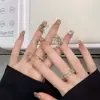 Uñas Postizas Usables, Uñas Usables Hechas a Mano, Uñas Ojo de Gato al por Mayor, Piezas de Uñas Usables, Piezas de Uñas para Manicura Usables Estilo Corto