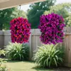 Colgante de Pared Artificial de Buganvilia Transfronterizo Planta Verde Falsa Adornos Decorativos Flor Artificial Pared de Flores Arreglo de Boda Flor de Ciruelo Violeta