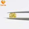 Venta al por mayor de fábrica Raydean amarillo dorado alto carbono taladro flor de hielo circón rectangular biselado Flor de Hielo corte joyería incrustación