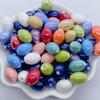 Simples Cor Cerâmica Contas Superfície Peixe Flor de Cinco Pétalas Contas Diy Feito à Mão Pulseira de Contas Acessórios Decorativos