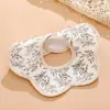 Babero para recién nacido de gasa de algodón toalla impermeable para bebé suave absorbente para niños babero de pétalo anti-manchas