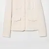 Comercio Exterior Transfronterizo Estilo Europeo y Americano Ropa de Mujer Za Aliexpress Venta Caliente Elegante Mezcla de Algodón Cuello Alto Hombro Recto Chaqueta de Lana