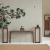Mural Artístico Moderno Estilo Chinês Novo Conceito Árvore de Pinheiro Pintura a Tinta Paisagem para Sala de Estar, Escritório, Parede de Fundo de TV, Papel de Parede, Revestimento de Parede de Quarto
