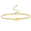 Amazon Carta de Amor Transfronteriza 26 Letras Estilo Nuevo Moderno, Suave, Elegante, Sencillo y Versátil Cadena Fina Joyería de Mano para Mujeres
