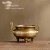 Incensário de Cobre Puro para Uso Doméstico, Base Suporte para Incenso para Oferecer Incenso, Suporte para Incenso para Oferecer Incenso a Buda, Incensário de Três Pés, Incensário Xuande Totalmente de Cobre