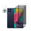Película protectora de pantalla para teléfono móvil Samsung M53, película de lente de serigrafía anti-mirones de alto aluminio, película de vidrio templado con pegamento completo