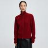 Cárdigan de Punto de Cachemira para Mujer Estilo Retro con Cremallera y Cuello Alto Chaqueta de Manga Larga Estilo Occidental Rayas Lana Base Suéter para el Trabajo