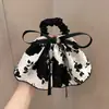 Lazo de Cinta Floral Vintage Anillo para el Pelo de Intestino Grueso Cuerda para Cola de Caballo Elegante para Mujer Banda de Goma Cuerda para Atar 2023 Nuevo