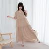 Vestido elegante de algodão e seda Super fada ombro a ombro pequeno fresco floral camisola cintura alta modeladora saia de balanço amplo saia de praia para férias