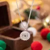 Amazon Moda Transfronteiriça Luxo Leve Criativo Alfabeto Inglês 26 Letras Pingente Completo em Zircônia Cobre Colar Nicho Acessório de Alta Qualidade