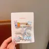 Presilhas de Cabelo Infantis Translúcidas com Laços, Presilhas de Desenho Animado, Presilhas Doces e Delicadas para Franja, Grampos para Meninas