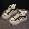 Botas de Nieve de Suela Gruesa para Mujer 2026 Invierno Más Terciopelo Más Grosor Botas Cortas Martin Zapatillas Deportivas de Caña Alta Zapatos de Tablero Cálidos Zapatos Grandes de Algodón