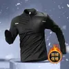 Comercio Exterior Músculo Otoño e Invierno Nuevo Hombres Deporte y Ocio Correr Gimnasio Entrenamiento Cremallera Holgado Manga Larga Camiseta