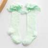 Calcetines para niños con lazo de malla, calcetines para bebé, calcetines finos de verano antimosquitos, puño burbuja, rayas verticales, malla para niños pequeños