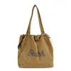 Bolso Retro de Gran Capacidad para Mujer 2026 Nuevo Estilo Moda Estampado de Letras Bolso de Mano Bolso Tote Versátil Bolsa de Hombro Ins