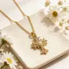 Colar Cruz de Pérola Estilo Francês de Luxo Leve para Mulheres Verão Novo Estilo Corrente de Clavícula Moda de Comércio Exterior Versátil Joias Atacado