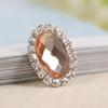 Borda Oval Plana Fivela de Diamante Chapéu de Noiva Acessórios de Corrente de Garra Crianças Cristal Vidro Fundo Prateado DIY Acessórios de Jóias