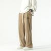 Calça Reta de Peça Única Masculina Solta com Cordão Solta Reta Casual Versátil Emagrecedora Calça Esportiva Meninos