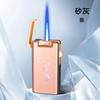 Encendedor de Inyección Directa Portátil de Moda con Patrón de Aurora Colorido de Aspecto Elegante Encendedor a Prueba de Viento de Llama Azul Regalo Venta al Por Mayor