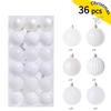 Bolas de Navidad Transfronterizas Juego de 36 Colgante Plástico Simple con Forma Especial Colgante DIY Adorno para Árbol de Navidad Decoración Navideña