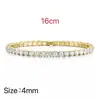 Versátil Diseño de Diamante Nicho Circonita Cruz Fronteriza 4mm Pulsera Incrustada Hebilla de Pulsera Simple Ins Europea y Americana Fila Única